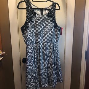 White and black dress